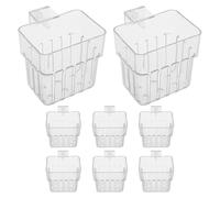 JOINPAYA 8PCS Hanging Fish Tank Plant Holders Hydroponic Aquarium Planter Cups with Hooks for Wall-Mounted Aquatic Plant Cultivation and Decoration