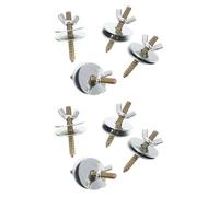 JOINPAYA 8pcs M6x50mm Bird Cage Fixing Screws Set with Flat Washers, Dual-thread Screws for Bird Perch, Hamster and Breeding Box Accessories, Pet Cage Repair Kit for Parrot and Small