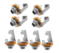 JOINPAYA 8pcs Mono Microphone Socket Adapter for Panel Mount High- Connector Compatible Electric Guitar and Bass Versatile Use Recording and Live Sound
