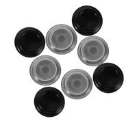 JOINPAYA 8pcs Piano Castor Cups Non-slip Upright Piano Floor Protectors for Hardwood Floors in Transparent and Black Furniture Feet Mats