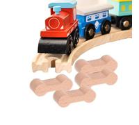 JOINPAYA 8Pcs Wooden Train Track Connectors for Diy Railway Building Kit Track Adapter Pieces Compatible with Model Trains Creative Kids Toy Accessories for Imaginative Play