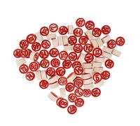 JOINPAYA 90pcs Wooden Chess Pieces Double Sided Red Replacement Game Tokens for Family Board Games Educational Math Learning and Logical Reasoning Enhancer