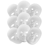 JOINPAYA 9pcs DIY White Paintable Paper Masks for Men and Women, Eco-Friendly Pulp Material Masquerade Props Set Beijing Opera Designs for Cosplay, Party, and Craft Use