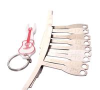 JOINPAYA 9pcs Metal Guitar Radius Gauge for Fretboard Setup Accurate Bass Bridge Tools with Random Color Keychain Measurement for Acoustic Electric Guitars