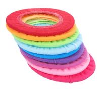 JOINPAYA 9pcs Soft Toilet Seat Cover: Washable Spittoon Pad Polypropylene Warm Cushion for Bathroom Round & Elongated Toilet Seat Colorful