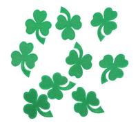 JOINPAYA 9pcs St Patrick's Day Decoration Patch Shamrock Embroidered Appliqué DIY Embroidery Patch Green Non-Woven Fabric Hot Melt Glue Beautiful Festival Craft