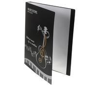 JOINPAYA A4 Music Folder with 40 Black Pages Music Score Document Organizer Sheet Storage Holder for Piano Scores and Musical Sheets Sturdy File Folder and Test Papers