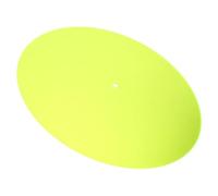 JOINPAYA Acrylic Record Mats for Turntable Platter Static Slipmat for Vinyl Record Players Skid Mat for Home Fluorescent Yellow