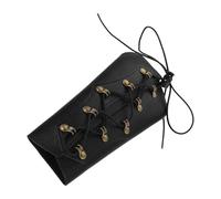 JOINPAYA Adjustable Black Pu Leather Arm Guard for Archery with Vintage Stylish Appearance, Protective Forearm Sleeve Safeguarding from Bowstring Injuries, Suitable for Bow Hunting