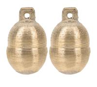 JOINPAYA Adjustable Dog Bells 2Pcs Brass Large Peanut Bells for Cattle and Cats Collar Use in Animal Training