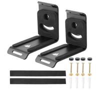 JOINPAYA Adjustable Iron Speaker Wall Mount Bracket for Small and Bookshelf Speakers with Tilt and Swivel Capabilities, Effortless Installation, Universal Expansion Screws Included for Home