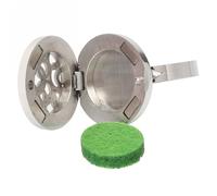 JOINPAYA Adjustable Stainless Steel Open Ring 20mm Wide Unisex Essential Oil Diffuser Ring for Men and Women Aromatherapy Jewelry Accessory