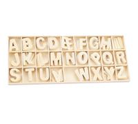 JOINPAYA Alphabet Wood Chips Early Childhood Education Wooden Beige Smooth Shape Educational DIY Supplies for Home Decoration