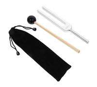 JOINPAYA Aluminum Alloy 528hz Tuning Fork Set Hammer for Chakra Healing and Stress Relief Sound Therapy, Silver Tone Instrument for Vibrational Therapy