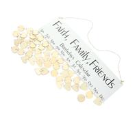 JOINPAYA Anniversary Plaque Wooden Hanging Calendar for Birthday Celebration Family Planner Calendar