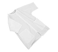 JOINPAYA Antistatic Pet Grooming Uniform with Multiple Pockets Breathable White Apron Work Clothes for Cosmetologists in Pet Schools and Hospitals