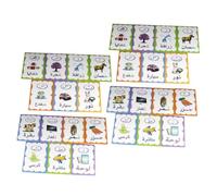 JOINPAYA Arabic Words Flash Cards for Colored Cognitive for Kindergarten Early Learning Educational Tool to Develop Memory Sight and Speech Skills