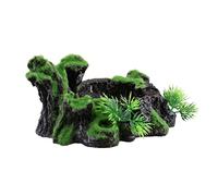 JOINPAYA Artificial Tree Root Reptile Shelter House Escape Hole Decoration for Fish Tank Moss Design Landscape Accessory for Aquatic Habitats and Reptile Tanks Hiding Cave