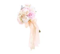 JOINPAYA Artificial Wedding Bouquet Pink Roses Vibrant Colour and Material for Bridal and Bridesmaid Use at Forest Weddings