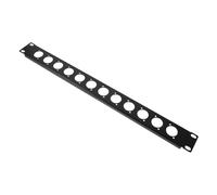 JOINPAYA Audio Patch Panel with Secure Mounting 1u Wire Organizer 12-port Rack Mount Cold-rolled Steel Cable Management and Easy Access for Wall for Audio Mixer and Devices in Network Room