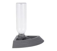 JOINPAYA Automatic Reptile Water Dish with Large Food Tray for Tortoises and Lizards Silent Hydration and Feeding Bowl for Turtle Tank Easy-clean Small Grey Feeder Suitable for Small