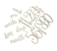 JOINPAYA Baby Milestone Cards Set 19pcs Wooden Milestone Blocks for Baby Photography