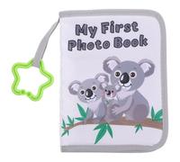 JOINPAYA Baby Photo Album: 7.3x5.5inch Baby Photo Book Koalas My First Family Album Growth Record with Grip Handle for Kids Newborn Toddler Boy Girl Memory Birthday Party Favors Soft Cloth