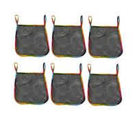 JOINPAYA Baby Stroller Storage Bag 6pcs Mesh Cloth Organizer Hanging Bag Large Capacity Black for Diapers and Toys, Keeps Things Organized, Universal Baby Stroller Accessory