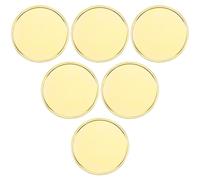 JOINPAYA Ball Alignment Golf Lightweight 25mm 6pcs Markers Iron Blank Compact Metal Putting with Blank Design for Course Tournament Use