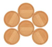 JOINPAYA Bamboo DIY Mosaic Coasters 6Pcs 4.5Inch Blank Craft Coaster Set for Hot Drink Mats and Rustic Tabletop Use