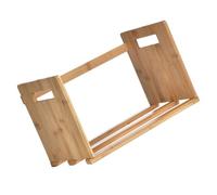 JOINPAYA Bamboo Mini Desktop Book Rack Adjustable Storage Holder for Home Office Students, Compact Bamboo Desktop Bookshelf Organizer for Desk Accessories