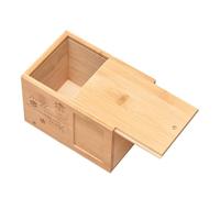 JOINPAYA Bamboo Pet Urn for Ashes Small Cremation Casket Dog Cat Ash Storage Box Natural Wood for Memorial and Funeral Use