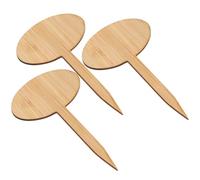 JOINPAYA Bamboo Plant Labels for Seedlings Labeling Seedling Signposts 20 Pcs T Shape Thicken Oval Miniature Plant Tags for Garden and Nursery and Outdoor Decor Supplies