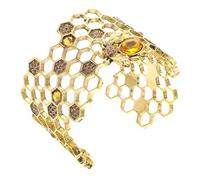 JOINPAYA Bee Hive Open Cuff Bracelet for Women Adjustable Honey Bee Bangle Jewelry Hollow Beehive Design Wrist Accessory Gift for and Teens