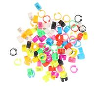 JOINPAYA Bird Leg Rings Poultry Poultry Operations Management Breeding and Random Color for 100pcs Lightweight Abs Plastic for Easy Identification Numbered Foot Bands Pigeons