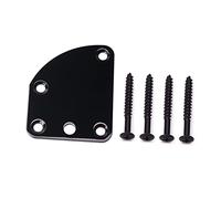 JOINPAYA Black Metal Triangle 5-Hole Guitar Neck Plate Electric Guitar Replacement Neck Joint Connecting Board with Advanced Screws Easy Installation Gv109
