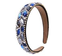 JOINPAYA Blue Rhinestone Headband Hair Accessory Lightweight Comfortable to Wear Does Not Scratch Skin Simple Design for Different Occasions