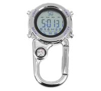 JOINPAYA Blue Stainless Steel Climbing Watch with Glow in The Dark Feature and Accurate Time, for Students and Outdoor Hiking Activities, Sturdy Metal Hanging Pocket Watch with Button