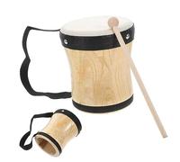 JOINPAYA Boys and Girls Bongo Drum Music Education Toy with Smooth Surface and Compact Design Made of Wood and Sheepskin for Music Celebrations and Concerts, Black
