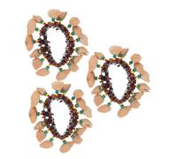 JOINPAYA Bracelet Fit Ergonomic for Tones Workshops and Percussion Art 3pcs African Wooden with Coconut Shell Beads Tribal Ethnic Instrument Handbell Crisp Classes