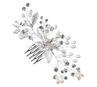 JOINPAYA Bridal Hair Comb Uniquely Crafted Hair Accessory Shimmering Rhinestone Embellishment Silver Zinc Alloy Material, Mesmerizing Effect for Wedding for Brides