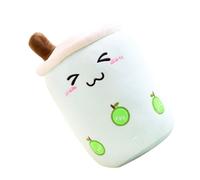 JOINPAYA Bubble Tea Pillow Sensory Toy Pacify Toy Soft Plush Milk Tea Stuffed Doll 24cm Green Fruit Design Suitable for Boys and Girls and Adults Relaxation and Comfort