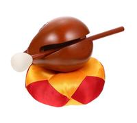 JOINPAYA Buddhist Percussion Wooden Knocker with Mallet and Mat Creative Woodblock Instrument for Meditation Music Teaching and Rhythm Cultivation Scented Wood