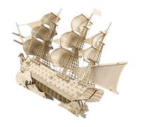 JOINPAYA Buildable Wooden Model Ship Kit for Adults DIY Ancient Sailboat Puzzle with Easy Assembly Skill-Building Craft for Relaxation and Home Decor