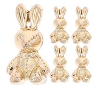 JOINPAYA Bunny Shaped Buttons 5Pcs Alloy Retro Style Buttons for DIY Clothes Sweaters Skirts and Business Suits Decorations