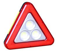 JOINPAYA Car Emergency Triangle Warning Sign with LED Lights, Stable Triangular Design, Plastic Material, Suitable for Roadside Assistance and Work Vehicles, Powered by 3 X Aa Batteries