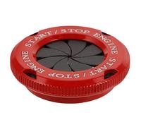 JOINPAYA Car Push Button Cover with Gear Design Start Stop Button Protective Cap for Keyless Ignition Red Dual-tone Rotating Style