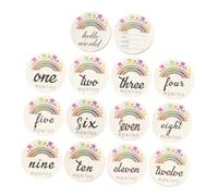 JOINPAYA Cards Photography Celebrating the Commemorative First and 14pcs Wooden Monthly Set, Decorative Wooden Cards with Beautiful Design Creative Style Year for Baby for Newborns