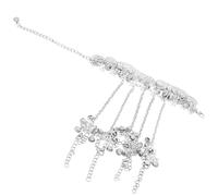 JOINPAYA Carnival Dancing Bracelet with Small Silver Bells, Zinc Alloy Creative Belly Dance Bangle Hand Jewelry for Women, Vintage Ring Bell Hand Chain for Festival and Party Accessories