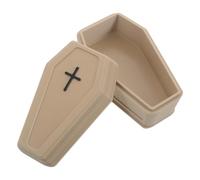JOINPAYA Casket Box Animals Burial Resin Small Mini Coffin Pet for Sharp with No Edges Khaki Gerbils and Reptiles for Memorial and Farewell Ceremonies
